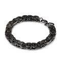 Beiyan Jewelry Wholesale Fashion Stainless Steel 18K Gold Plating Color Silver Black Byzantine Men Bracelet. 