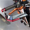 Motorcycle Hand Guard Aluminum Alloy + ABS Plastic Gold Crystal Shade Lever Guard For 7/8 inches Handle Bars Red. 