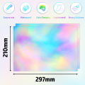 10 Sheets Holographic Paper A4 Vinyl Sticker Printable Label Self Adhesive Paper Sticker Waterproof Laser Color for Inkjet Print. 