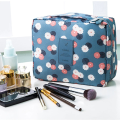 Printed Multifunction Portable Travel Toiletry Bag Cosmetic Makeup Pouch for Ladies And Girls (Pink Dot , Fllower and Random Label Color). 