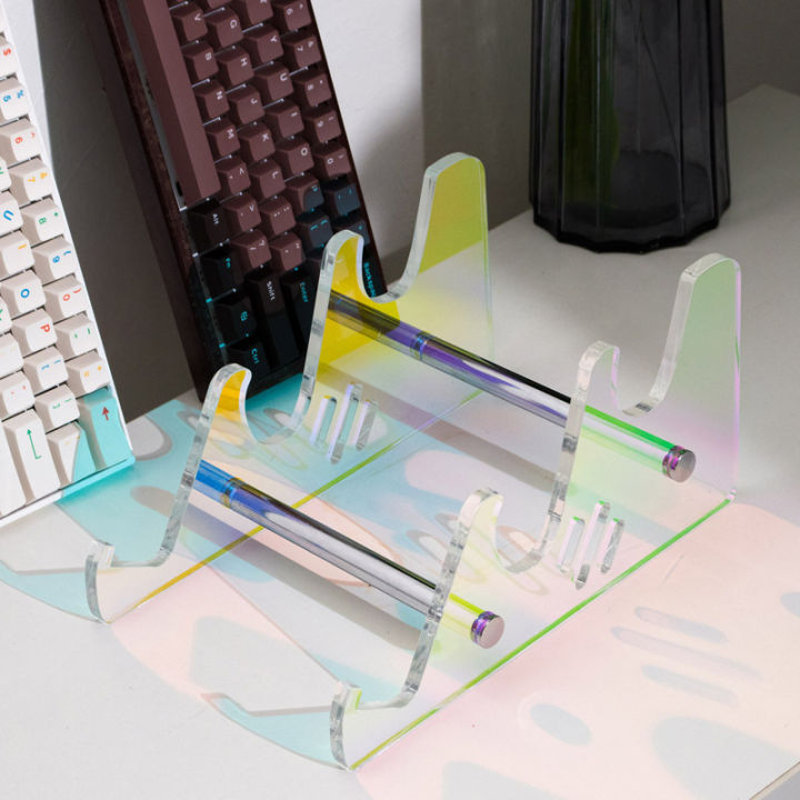 Wholesale Transparent Acrylic Keyboard Shelf Transparent Desktop Tray Height Increasing Tilting Computer Keyboard Tray Bracket