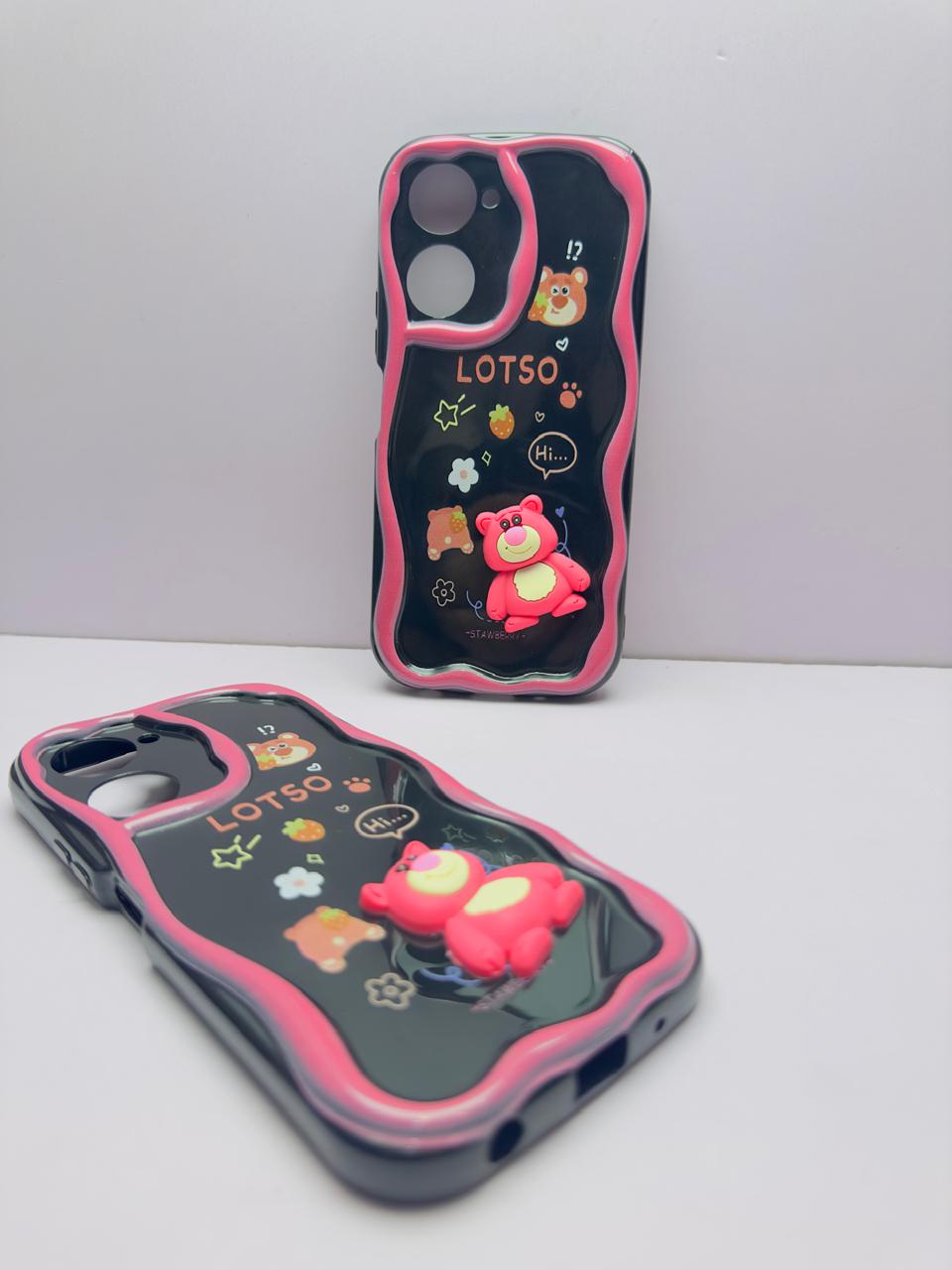 Lahore Mobile Case for Vivo Y18 Back Cover Colorful Wavy Phone Cases - Luxerey Back Cover - Creative Lovely 3D Doll -Girls Back Cover 2