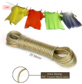 2pcs PVC Coated Steel Anti-Rust Wire 20-Meter Rope Washing Line Clothesline with 2 Plastic Hooks (Multicolour). 