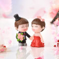 Couple Miniature Exquisite Detail Compact Delicate Couple Statue. 