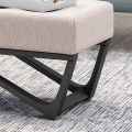 Stylish Ottoman Bench - A Versatile Wooden Tufted Backless Bench with Cushion Top, Perfect as an Entryway Bench or W-Shape Bench. 