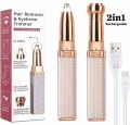 2in1 Square Body Rechargeable Uper-Lips and EyeBrows Hair Trimmer. 