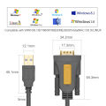 UGREEN USB 2.0 to RS232 DB9 Serial Cable Male A Converter Adapter with PL2303 Chipset for Windows 10, 8.1, 8, 7, Vista, XP, 2000, Linux and Mac OS X 10.6 and Above. 