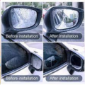 [High Quality] 2pcs 2in1 Car Rearview Mirror Rainproof Film Anti Fog Window Foils Rear View Mirror Stickers Screen Protector. 