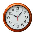 Hitco Round Simple Wall Clock - Wall Clock For Home and Office - Step Movement High Quality Watch - Wall Clocks for Bedroom / Living Room / Decor - Clock Wall Stylish. 