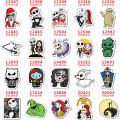 Halloween Horror Guys Acrylic Planar Resins Making Bow-knot Phone Case Stickers DIY Crafts Home Decoration Accessories 12307. 