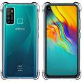 Infinix Hot 9 Play Back Cover Transparent Extra Bumper Anti Shock Soft Crystal Clear Cover For Infinix Hot 9 Play. 