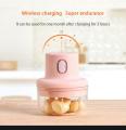 Chopper With Double Bowl, Rechargeable Mini Electric Food Chopper With 2 Bowls. 