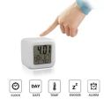 Dice Table Alarm Clock – Time and Temperature Digital Display Battery Operated Alarm Clock (Colorful). 