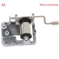 DIY Mini Hand Cranking Music Movement Music Box Movement Play Set Mechanical-Power game. 