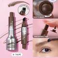 Wild Eyebrow Tint Pen Square Angled Brush Velvet Waterproof Eye Brow Pencil Anti-Smudge Long Lasting Hairline Eyebrow Dye Gel. 