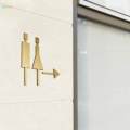 Male Female Toilet Sign Toilet Door Sign Washroom Adhesive Durable Bathroom Door Signage Decor Restroom Signage for Office Decor. 