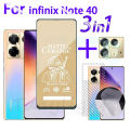 3 in 1 Screen Protector Infinix Note 40 Ceramic Frosted Film For Note 30 5G 30 Pro 30i 30 VIP Hot 30 30i 30Pro 40 40i 40Pro Flexible Lens Film Carbon Fiber Back Film. 