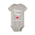 【HOT】 Mom Dad I Love You Baby Bodysuits Mothers Day Infant Outfit Fathers Day New Born Boys Girls Clothes Mothers Day Fathers Day Gift. 