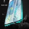 Biruiqu For Samsung Galaxy S20 S20 Plus S20+ S20 Ultra Magnetic Absorption Case Metal Frame Shockproof Double Sided Tempered Glass Magnetic Case Cover. 