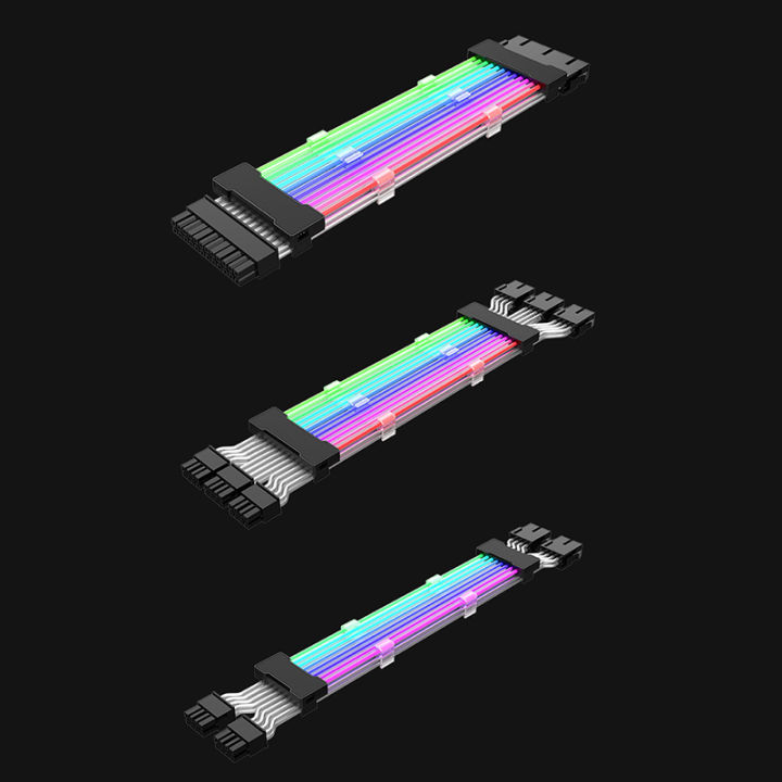 Computer Argb Sync Psu Luminous Power Supplies Extension Cable Kit Atx