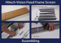 Hitech-Vision Fixed Frame Projector Screen - Matt White 120" 16:9 (8.75 ft x 4.9 ft). 
