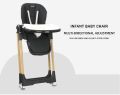 Kidilo Baby Dining Chair, 2 in 1 Height Adjustable, Foldable with 360° Swivel Wheels, Suitable for 6 Months to 6 Years Old - DC01. 