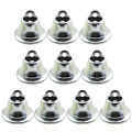 10Pcs/Set Hanging Bell Exquisite Workmanship Clear Ringing Metal Christmas Rustic Bell Decor for Home. 