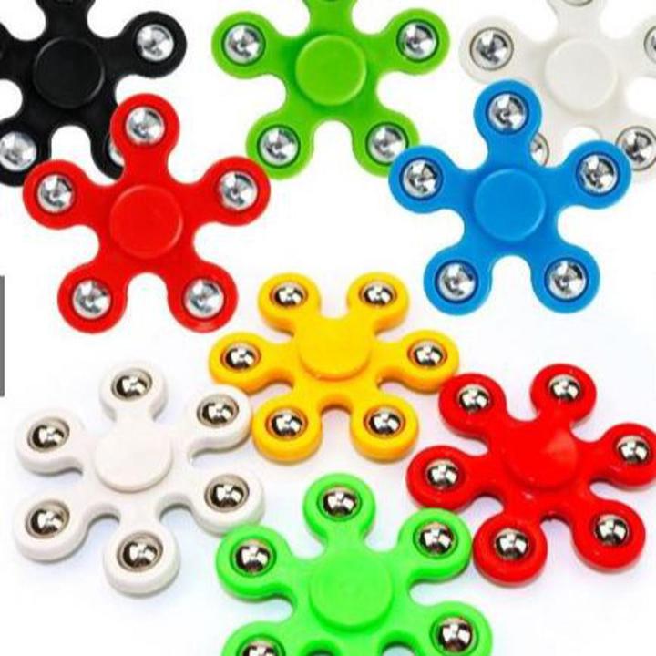 PACK OF 2 Fidget Spinner for Boys and Girls design Play Stress Release Toy Five Blade spinner Metal Ball Spinner