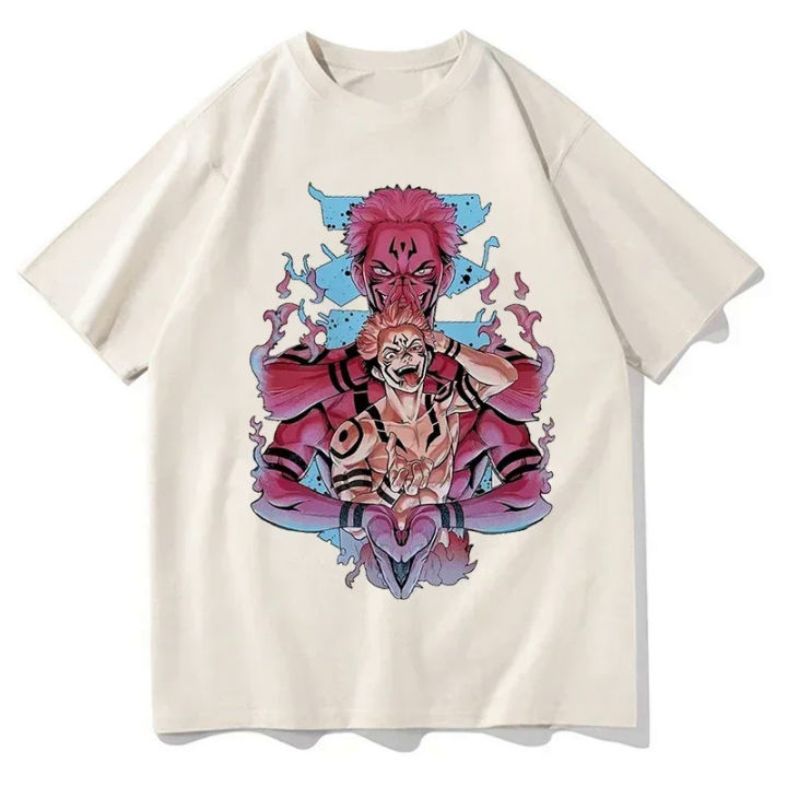 Anime jujutsu Kaisen T shirt cartoon ryomen Sukuna print short sleeve T-shirts oversized men women Harajuku T-shirt streetwear