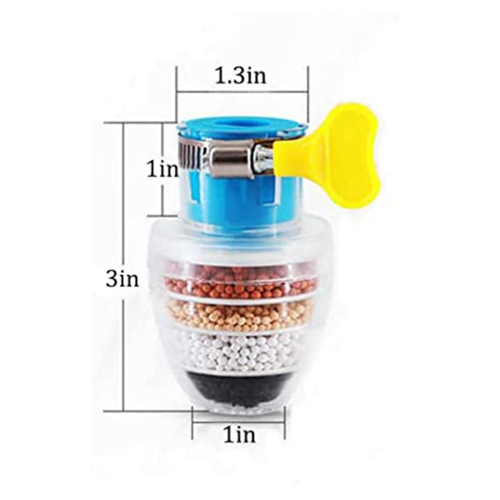 Tap Filter, Water Filter Tap, Multilayer Tap filter Activated Carbon Faucet Water Filters Universal Interface Home Kitchen Faucet Tap Water Clean Purifier Filter Cartridge Five Layer Water Carbon Cleaning Purifier