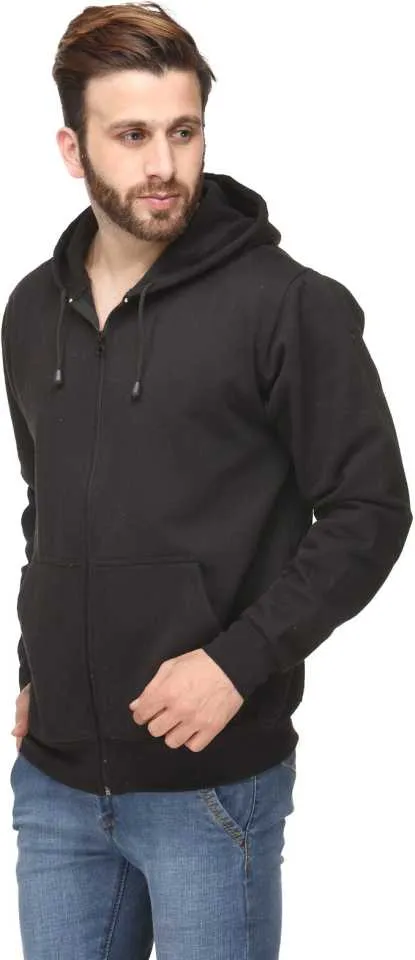 Export left over winter Fleece stylish plain long zipper zip hoodies hoodie hudies for mens men Black grey