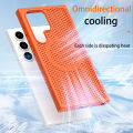 Luxury Heat Dissipation Hole For Magsafe Case For Samsung Galaxy S24 S23 FE S22 Ultra Plus Magnetic Wireless Charge Matte Cover. 