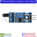 IR Infrared Obstacle Avoidance Sensor Module – Adjustable 2–30cm Detection Range, Low-Level Signal Output, Ideal for DIY Robotics, Smart Cars, and Automation Projects by Electrica. 