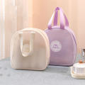 Material Makeup Bag Lightweight Semi-Transparent Waterproof Toiletry Pouch Mesh Divider Handled Travel Organizer for Travel. 