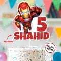 Personalised Digital Cake Topper Ironman Avengers Theme topper for Birthday Party Celebration & Cake Decoration. 