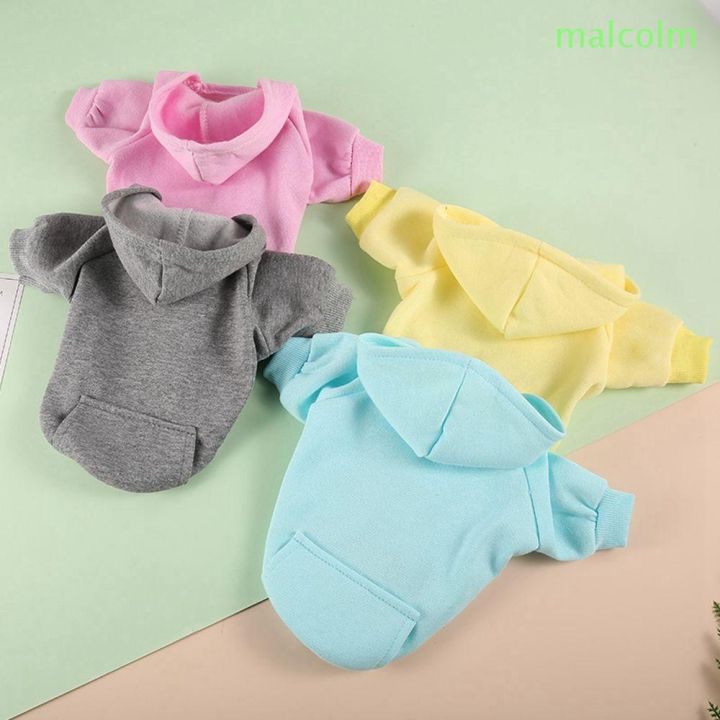 MALCOLM Fashion Cat Dog Hoodie Autumn Winter Pet Apparel Dog Clothes Jacket Pure Design Pet Products for Small Dog Cat for Chihuahua Teddy with Hat Pocket Puppy Coat/Multicolor