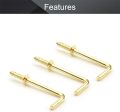 2-1/2" Copper Plated Self-Tapping Right-Angle L Shape Screw Hook for Home, Workplace, Office Gold Tone, Square Bend Hooks Self-Tapping Screws Hooks, Pack Of 10, 20, 50 And 100. 