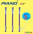 PIANO Hit Gel Ballpens - Pack of 3 Gel Pen. 