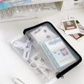 A6 Size File Folders Compact Zippered Transparent Zipper Bag Lightweight Waterproof Stationery Storage for Stationery School. 
