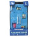 New Fun Mini Fridge Refrigerator Toy Set For Kids 3 Years - Blue. 