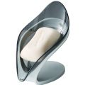 Soap holder for bathroom soap dish modern style and space saving leaf shape soap holder self draining. 