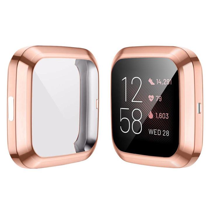 Soft Tpu Case For Fitbit Versa 2 Versa Lite Waterproof Cover Smartwatch Shell Full Screen Protector Versa 3/Sense Accessories