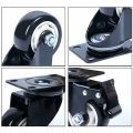 Caster Wheels 360 Degree Rubber Swivel Casters/ Tyres For Furniture  With Brake Top Plate 200 .. Lockable 4Pcs. 