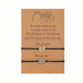 Bracelet Set for Women Men Boy Girl 2 Pieces Alloy Moon Sun Woven Couple. 