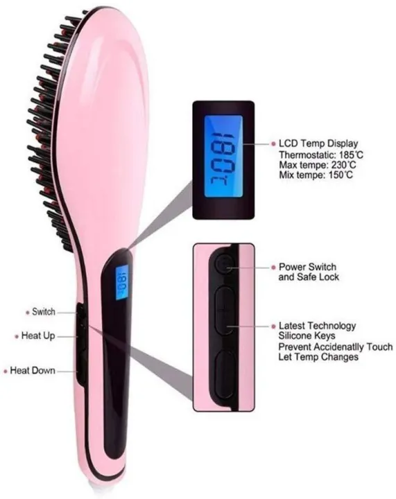 Fast%20hair%20straightener%20brush%20-%20Electric%20Hair%20Styling%20Straightener-%20Pink%20-%20Image%208