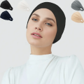 Pack of 2 Adjustable Elastic Hijab scarf, Elegant Sporty Base Cap, Non-Slip, Breathable Polyester, Solid Colors , Headscarf Inner Hijab Caps. 