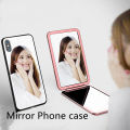 Phone Back Cover For OPPO A95 4G Luxury Plating Clear View Mirror Soft Phone Case for OPPO A95 4G Cosmetic Mirror Cases. 