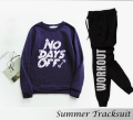 NEW ARRIVAL NO DAYS OFF Printed Tracksuits Fabric Cotton and Jersey Full Sleeves Rib Sweatshirts & Trouser Trendy Fashion Summer Collection Track Suit for Men at Faiq Store. 