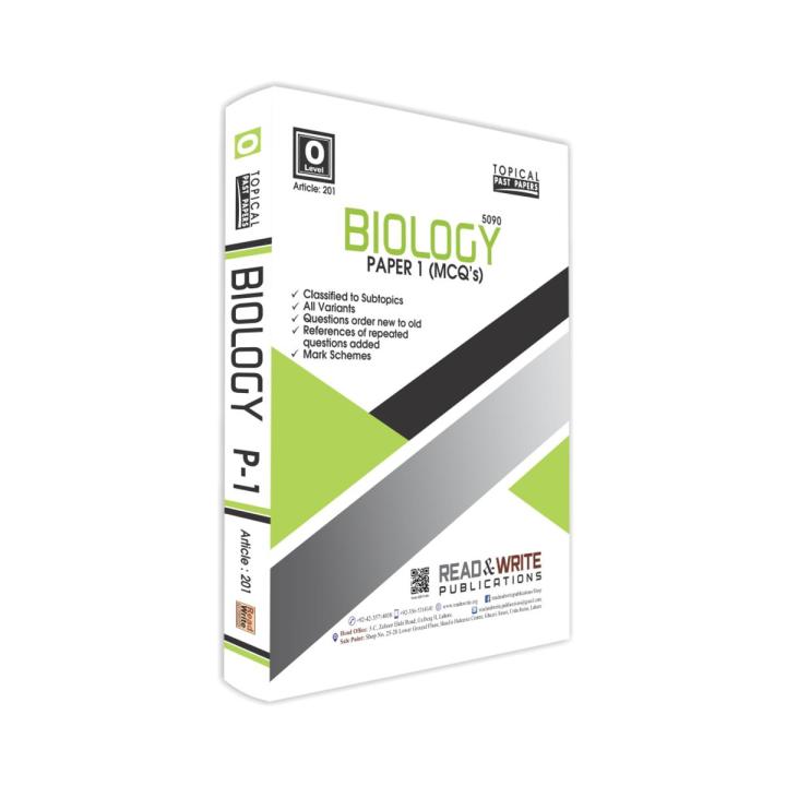 Biology O Level  Paper 1 (P1) (MCQ's)  Topical  By Editorial  Board Till May/June 2019 Art 201