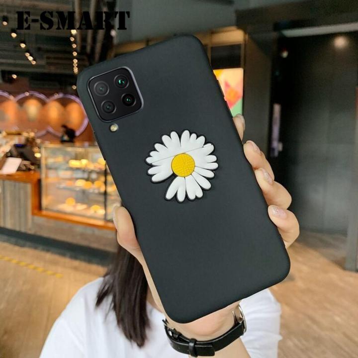 Phone Case Samsung Galaxy M42 Soft Back Cover +Daisy Flowers Folding Samsung M42 case